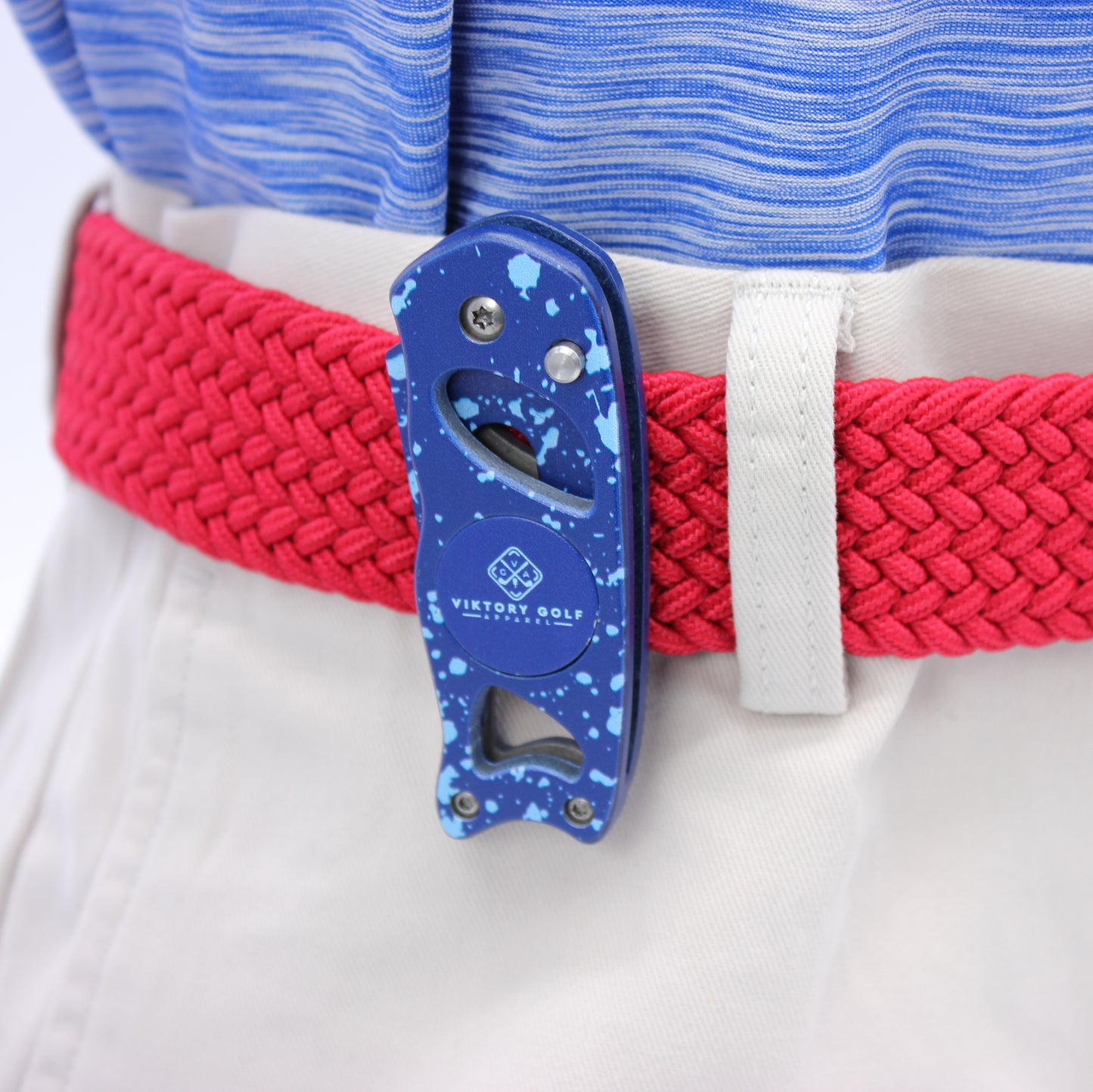 Braided Elastic Golf Belt - Signature Series (Crimson Red)