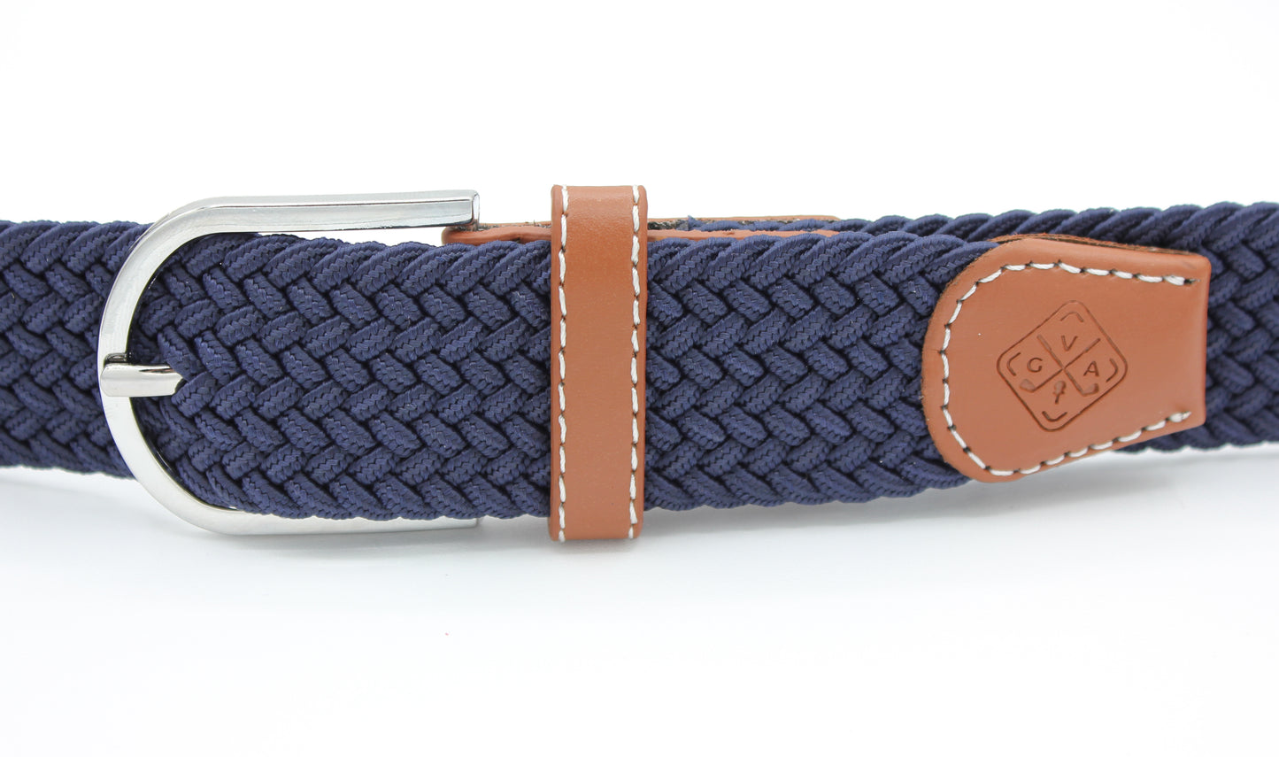Braided Elastic Golf Belt - Signature Series (Indigo Blue)