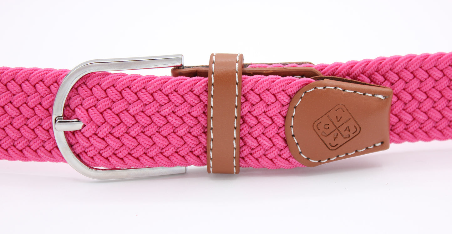 Braided Elastic Golf Belt - Signature Series (Pink)