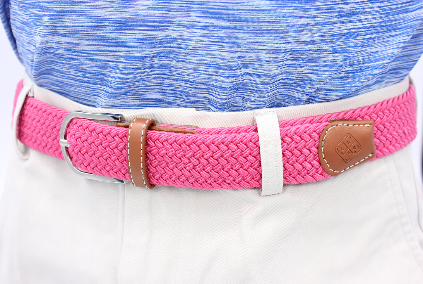 Braided Elastic Golf Belt - Signature Series (Pink)