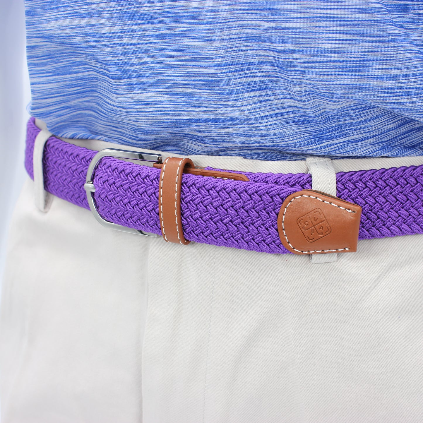 Braided Elastic Golf Belt - Signature Series (Electric Purple)