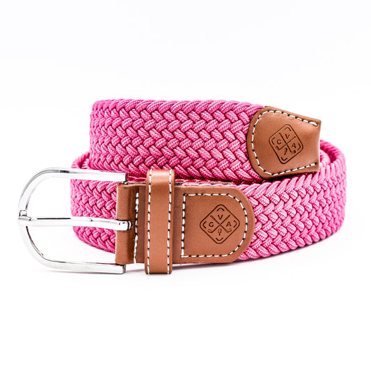 Braided Elastic Golf Belt - Signature Series (Pink)