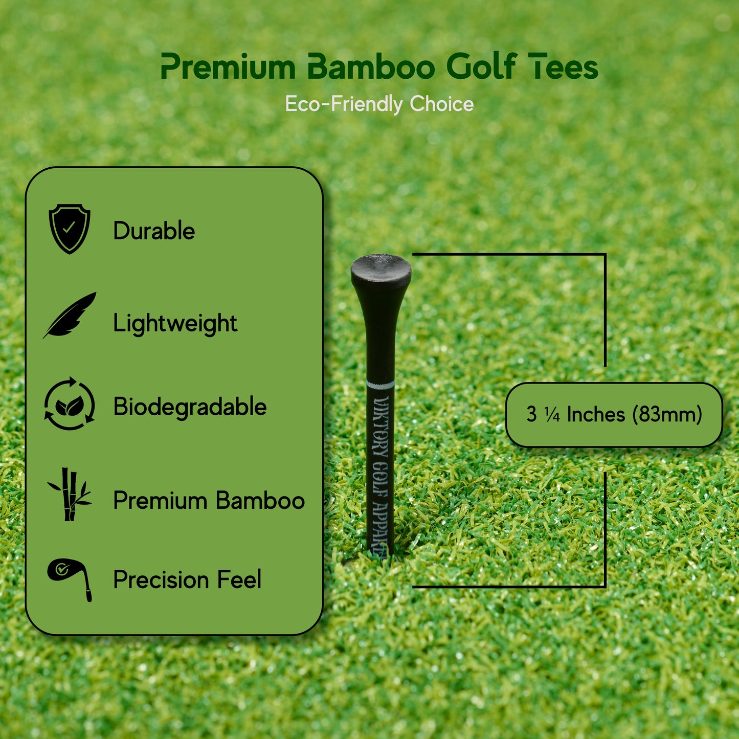 Premium Performance Golf Tees - 3-1/4" (83mm)